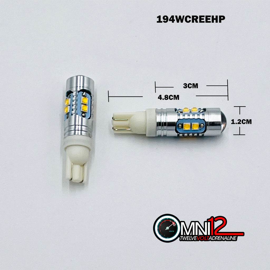 194 WHITE HI POWER 10 CREE CHIPS- 194WCREEHP