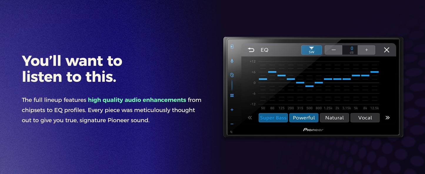 Pioneer DMH-W3000NEX — EQ Interface