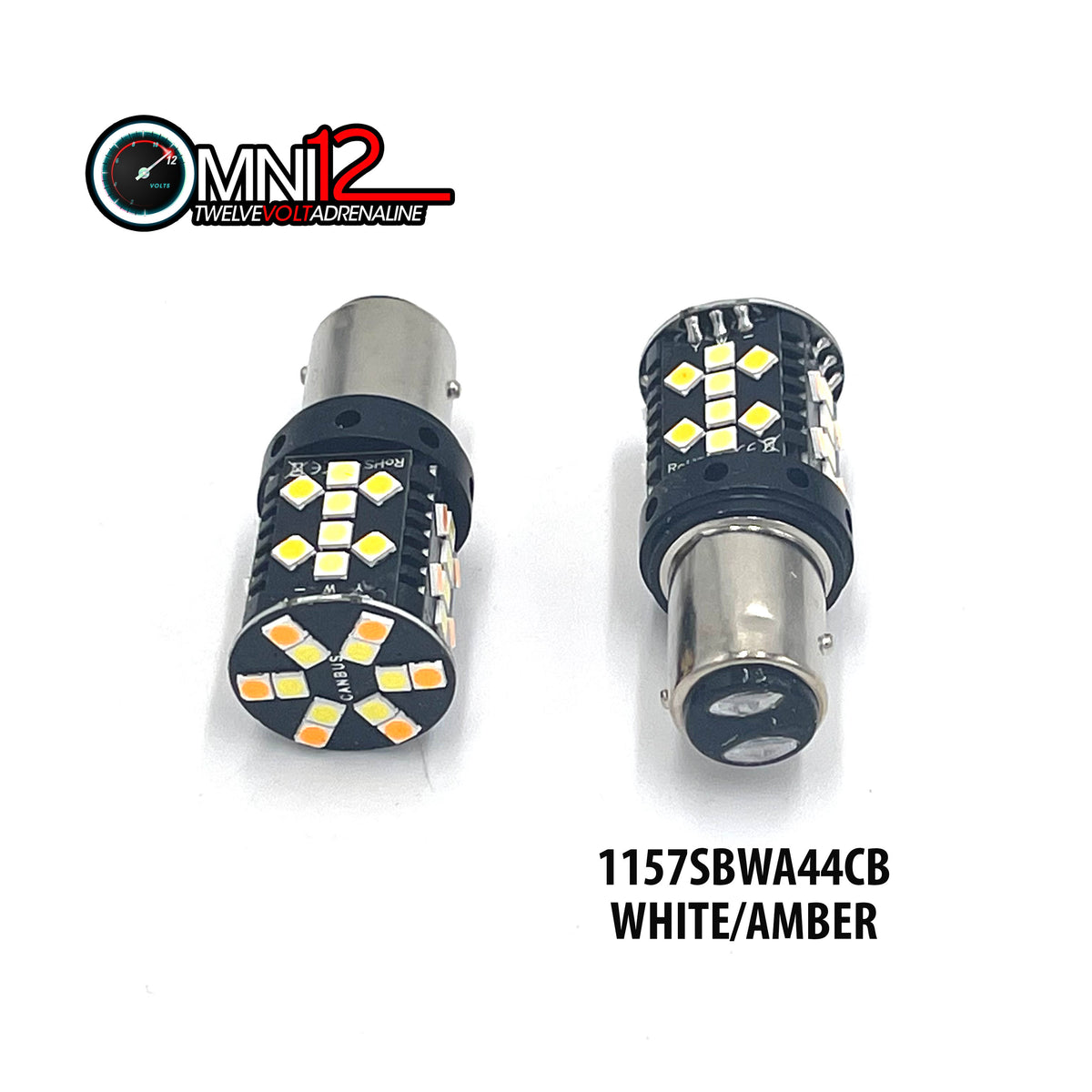 1157  SWITCHBACKS WHITE/AMBER SWITCHBACK W/BUILT-TIN CANBUS (1PAIR)