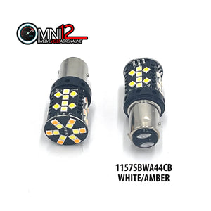 1157  SWITCHBACKS WHITE/AMBER SWITCHBACK W/BUILT-TIN CANBUS (1PAIR)