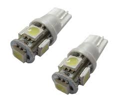 194 T10 5 CHIP LED BULB PAIR VARIOUS COLORS - 194W5