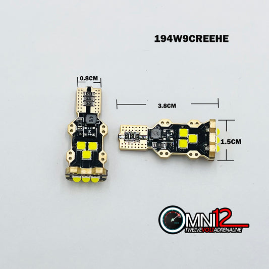 194 T10 9 CHIP HIGH-END LED BULB WHITE