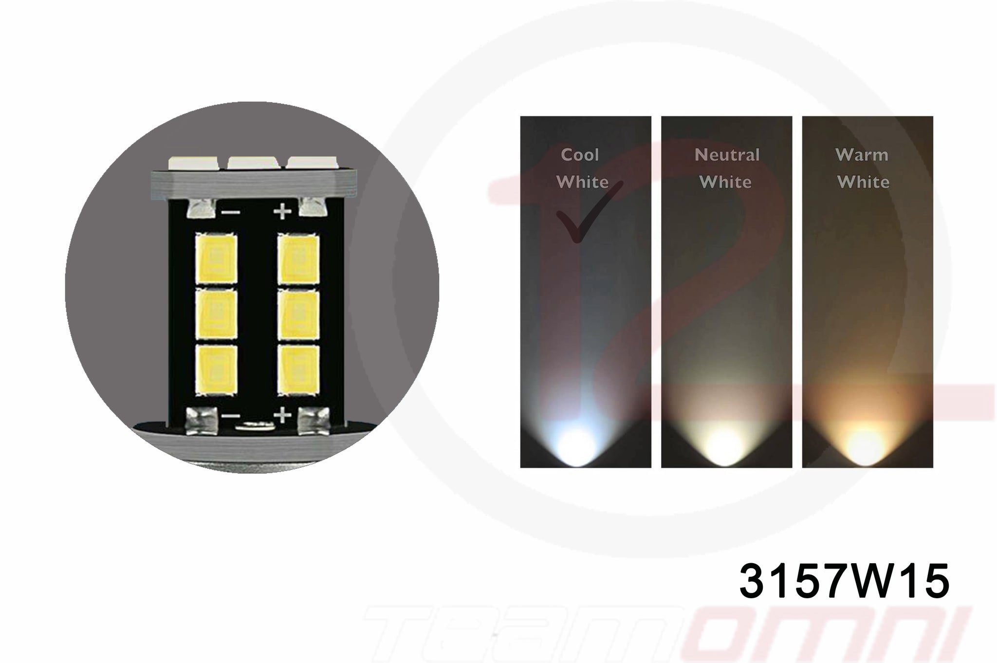 3157 15CHIP LED INTERIOR LIGHT - 3157W15
