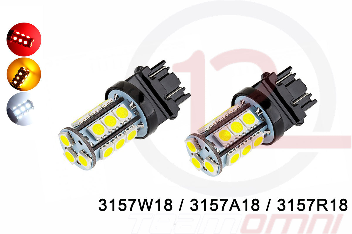 3157 18 CHIP LED WHITE/RED/AMBER - 3157W18