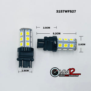3157 27 CHIP WHITE LED (FLASH/STROBE FIRST) - 3157WFS27