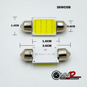 36MM COB LED FESTOON STYLE BULBS - 36WCOB (1 PAIR)