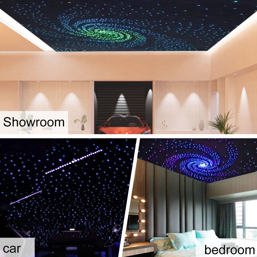 Bluetooth App Control RGBW LED Fiber Optic ceiling lights kit-0.75mm*350pcs*3m