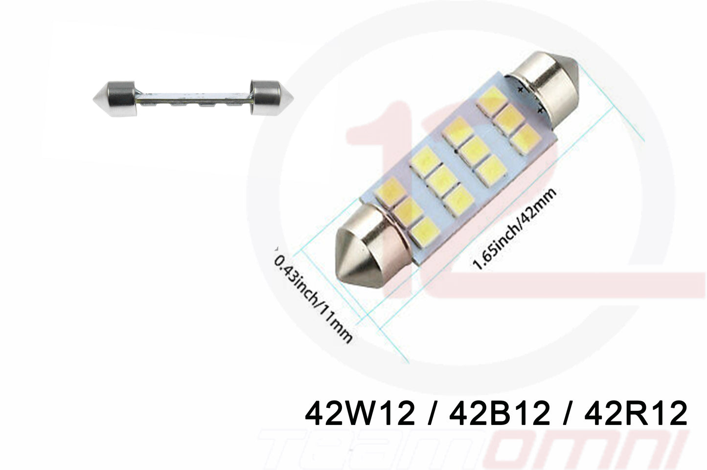 42MM 12 SMD CHIP FESTOON LED - 42W12