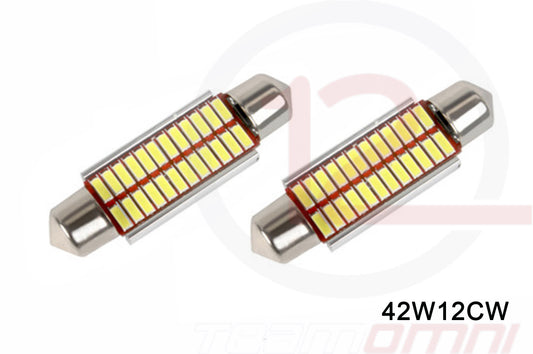 42MM 24 SMD 4014 CANBUS LED BULBS - 42W12CW