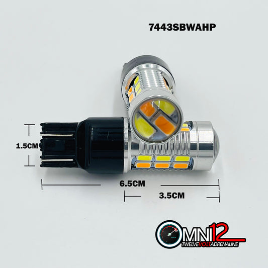7443 SWITCHBACKS WHITE/AMBER 5630 HIGH POWER SMD LED CHIP