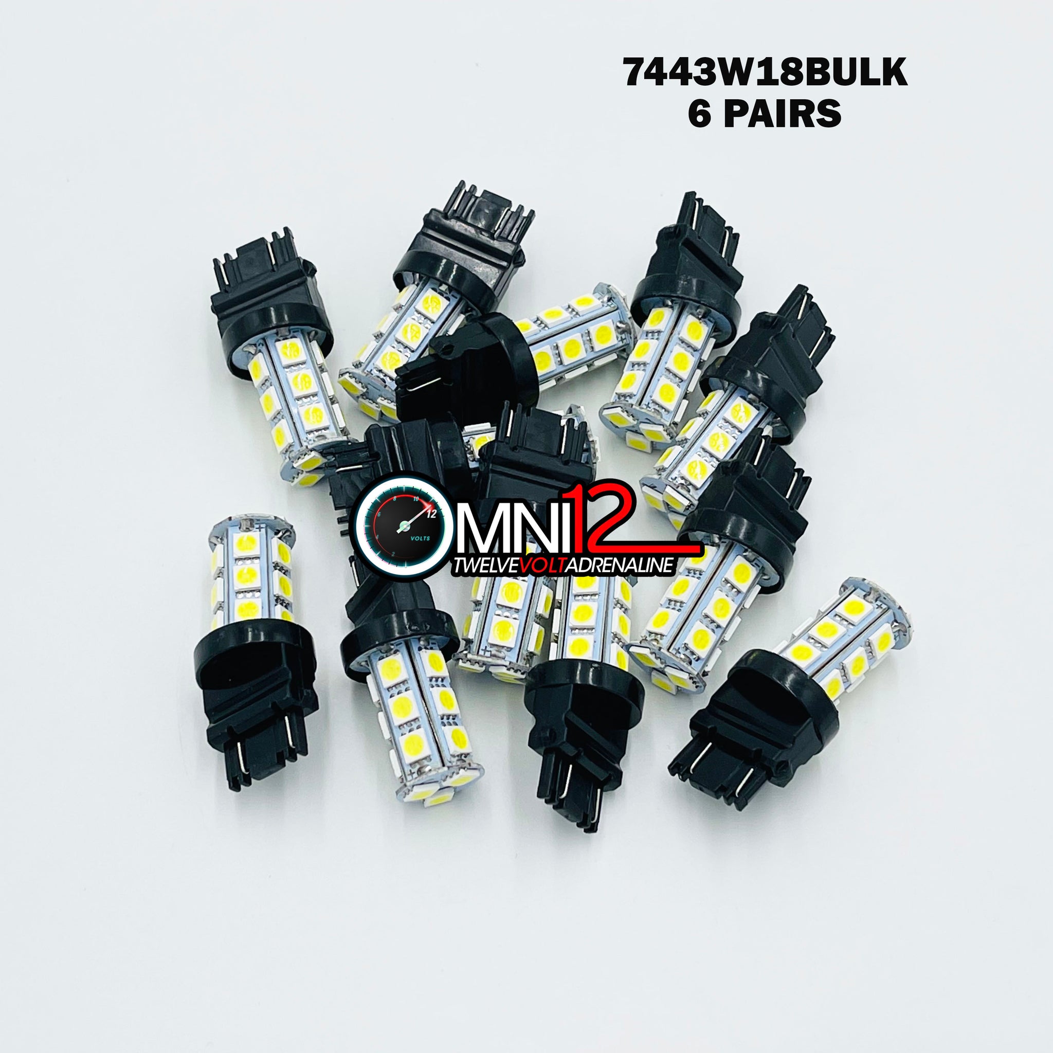 7443 18 CHIP LED WHITE/GREEN/BLUE/RED/AMBER/VIOLET