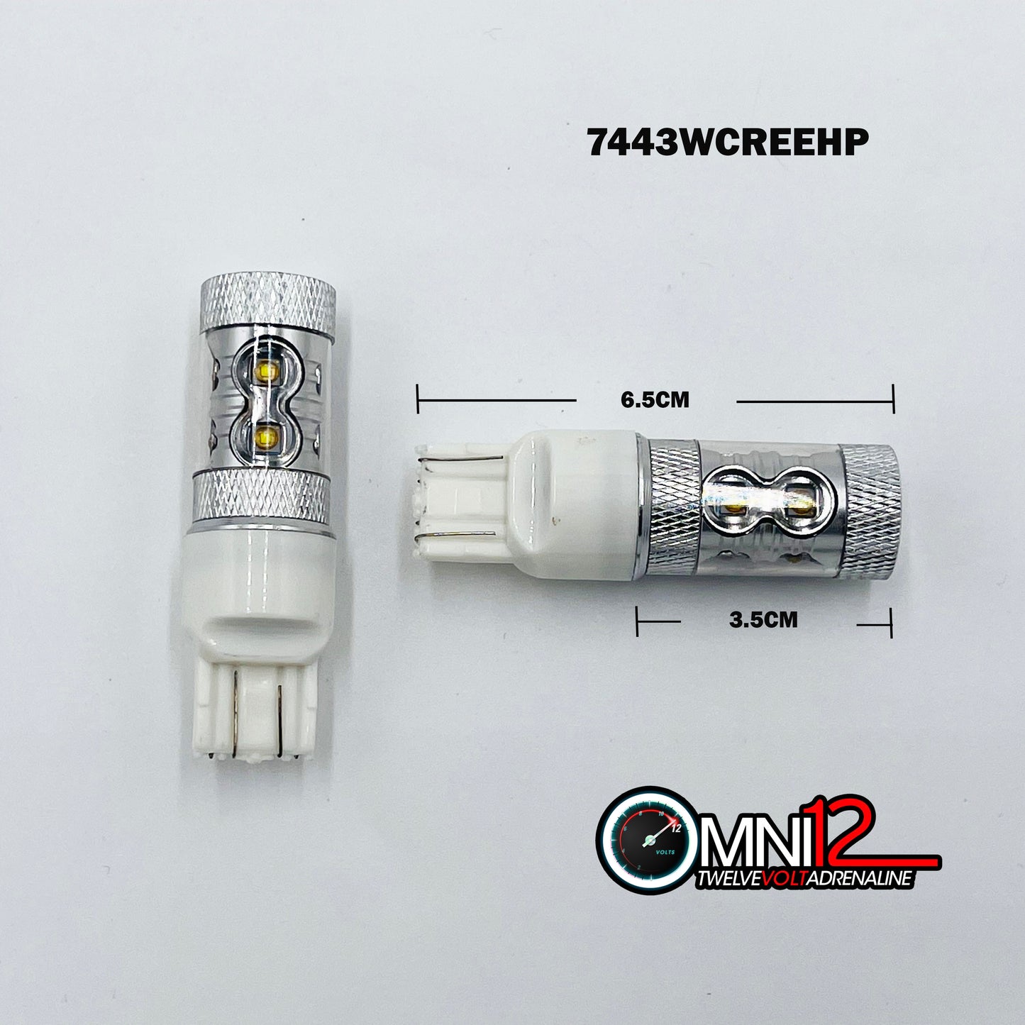 7443 T20 WHITE WITH HI POWER 10 CREE CHIPS