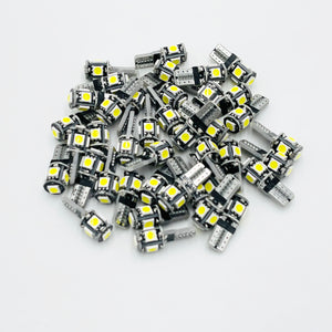 194 T0 5 CHIP LED CANBUS BULB PAIR WHITE