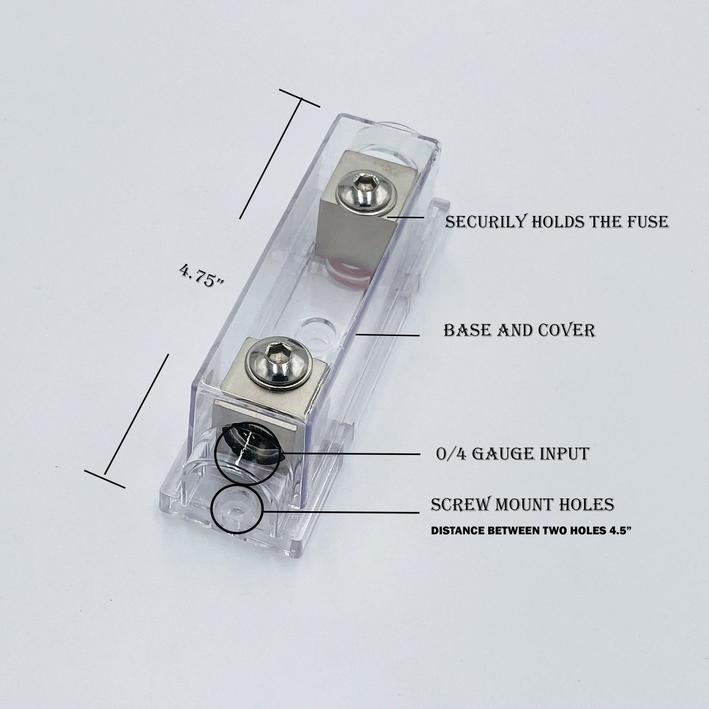 Omni12 ANL Fuse Holder; 1x 0/4 Gauge in 1x 0/4 Gauge out