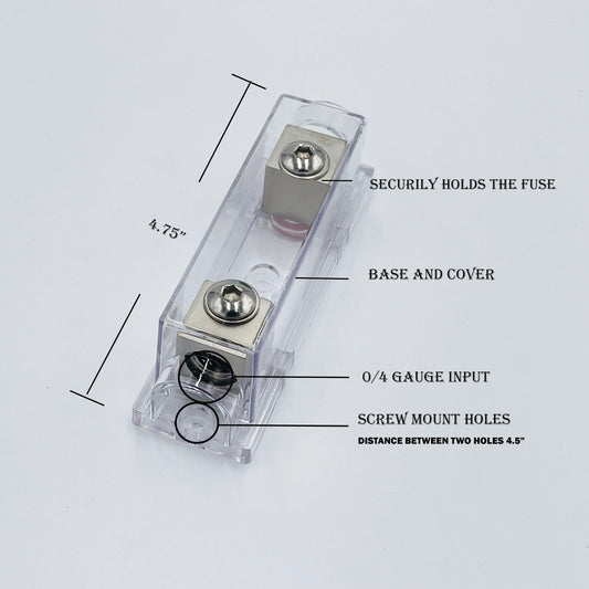 Omni12 ANL Fuse Holder; 1x 0/4 Gauge in 1x 0/4 Gauge out