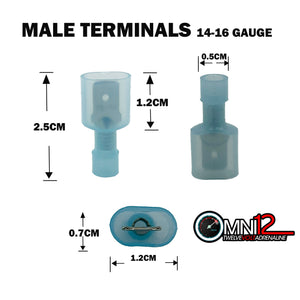100pcs Fully Insulated Wire Crimp Terminal