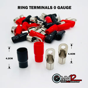 0 Gauge 4 Gauge Ring Terminals -20Pack