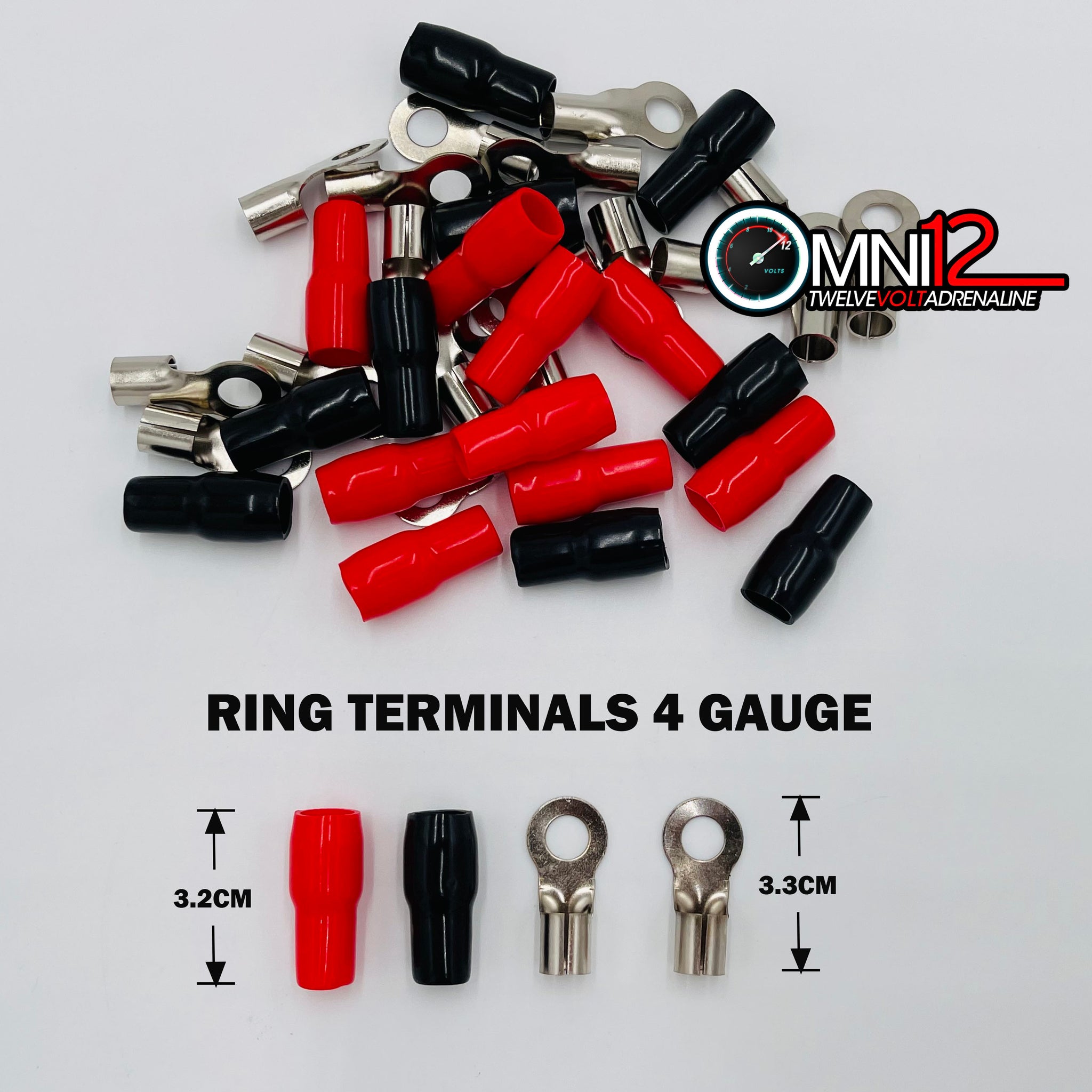 0 Gauge 4 Gauge Ring Terminals -20Pack