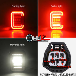 Jeep World Jeep JK LED Tail Lights Partial Halo