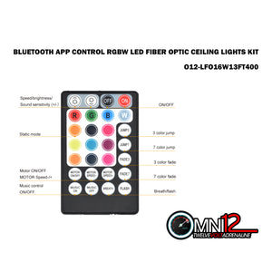 Bluetooth App Control RGBW LED Fiber Optic ceiling lights kit-0.75mm*350pcs*3m