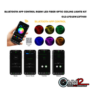 Bluetooth App Control RGBW LED Fiber Optic ceiling lights kit-0.75mm*350pcs*3m