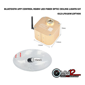 Bluetooth App Control RGBW LED Fiber Optic ceiling lights kit-0.75mm*350pcs*3m