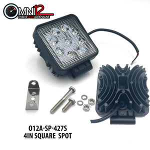 OMNI LED OFF ROAD LIGHTING 4In Squre Spot Light Pair O12A-SP-427S