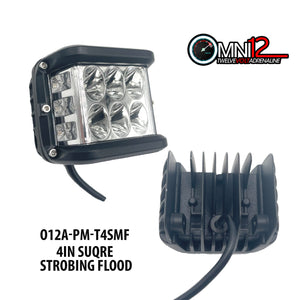 OMNI LED OFF ROAD LIGHTING 4in Squre Strobing Spot Light O12A-PM-T4SMF