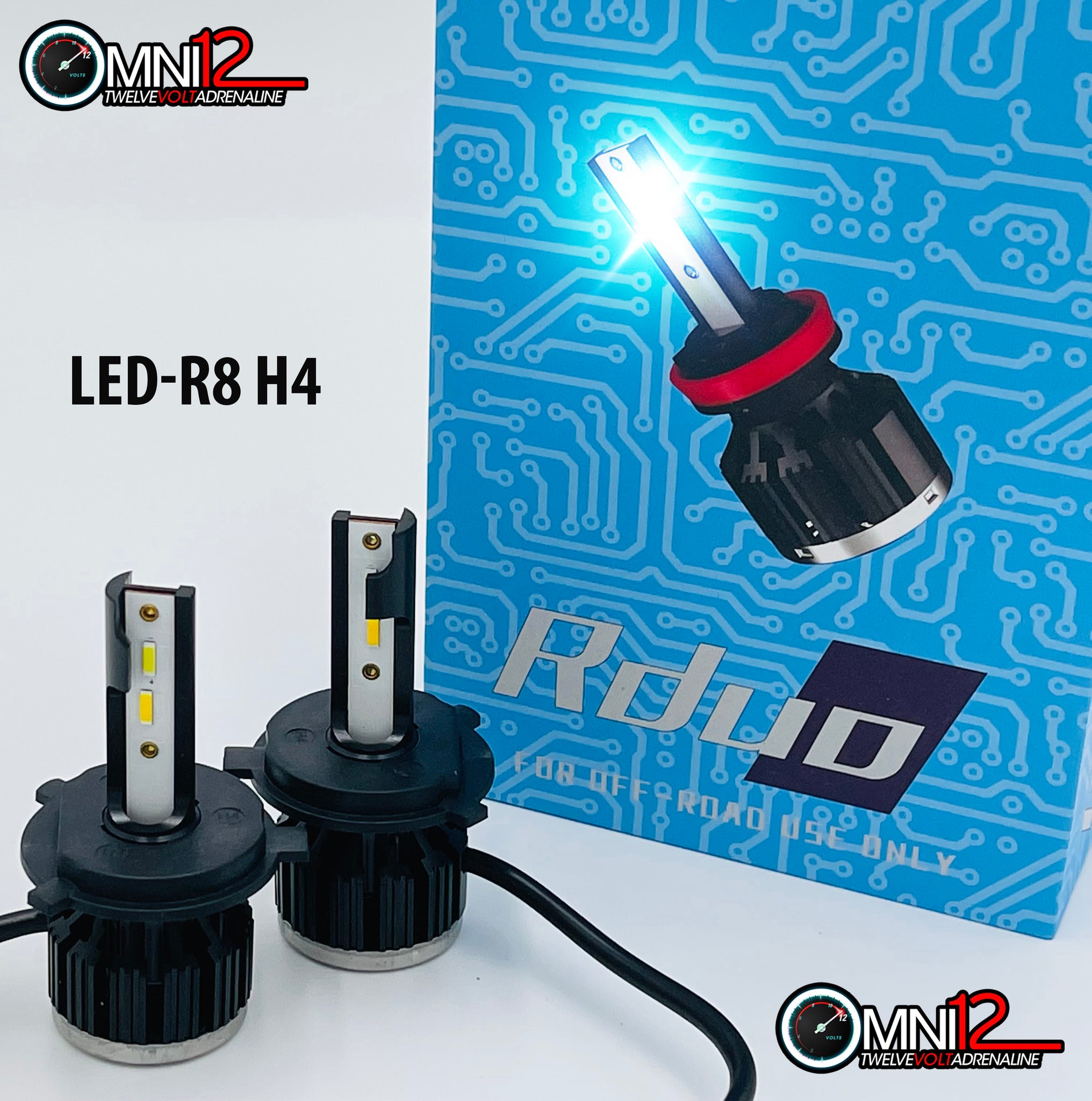 Omni12 Upgraded Rduo LED headlight kit - each bulb with Tri-color temperature options - 3k-6k-8k