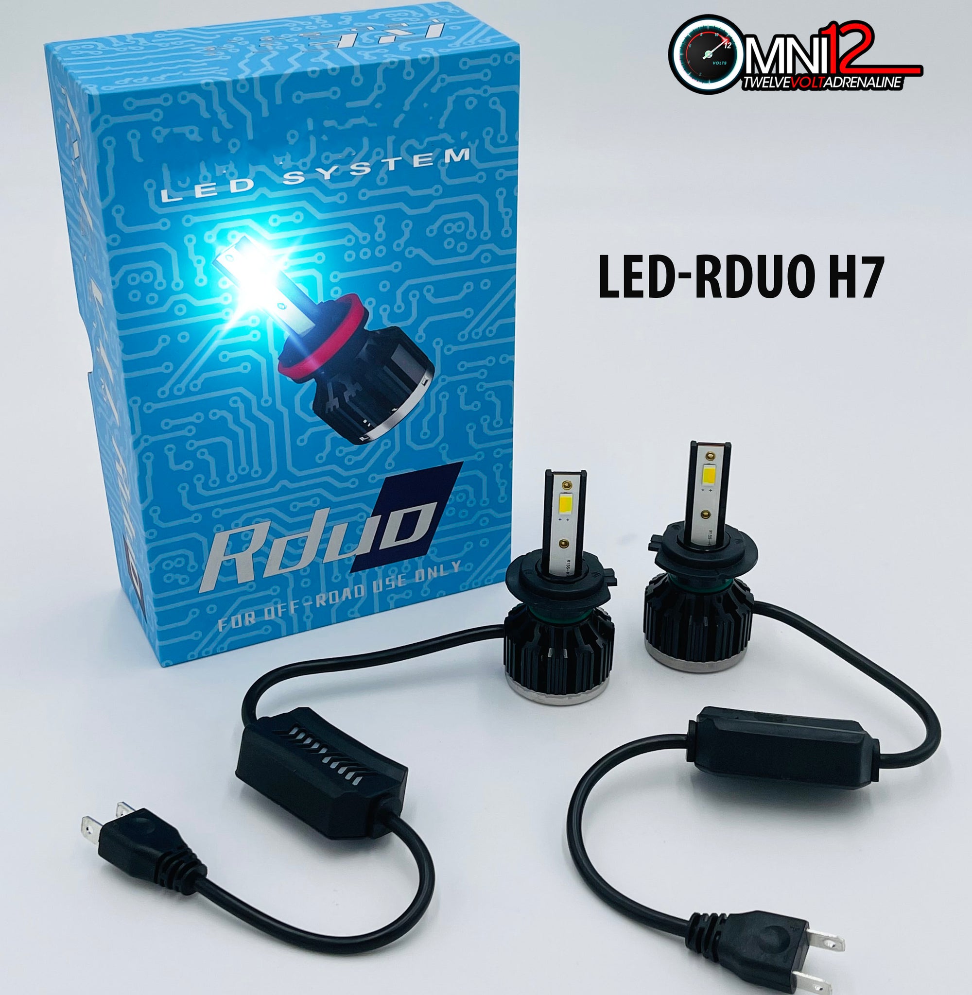 Omni12 Upgraded Rduo LED headlight kit - each bulb with Tri-color temperature options - 3k-6k-8k