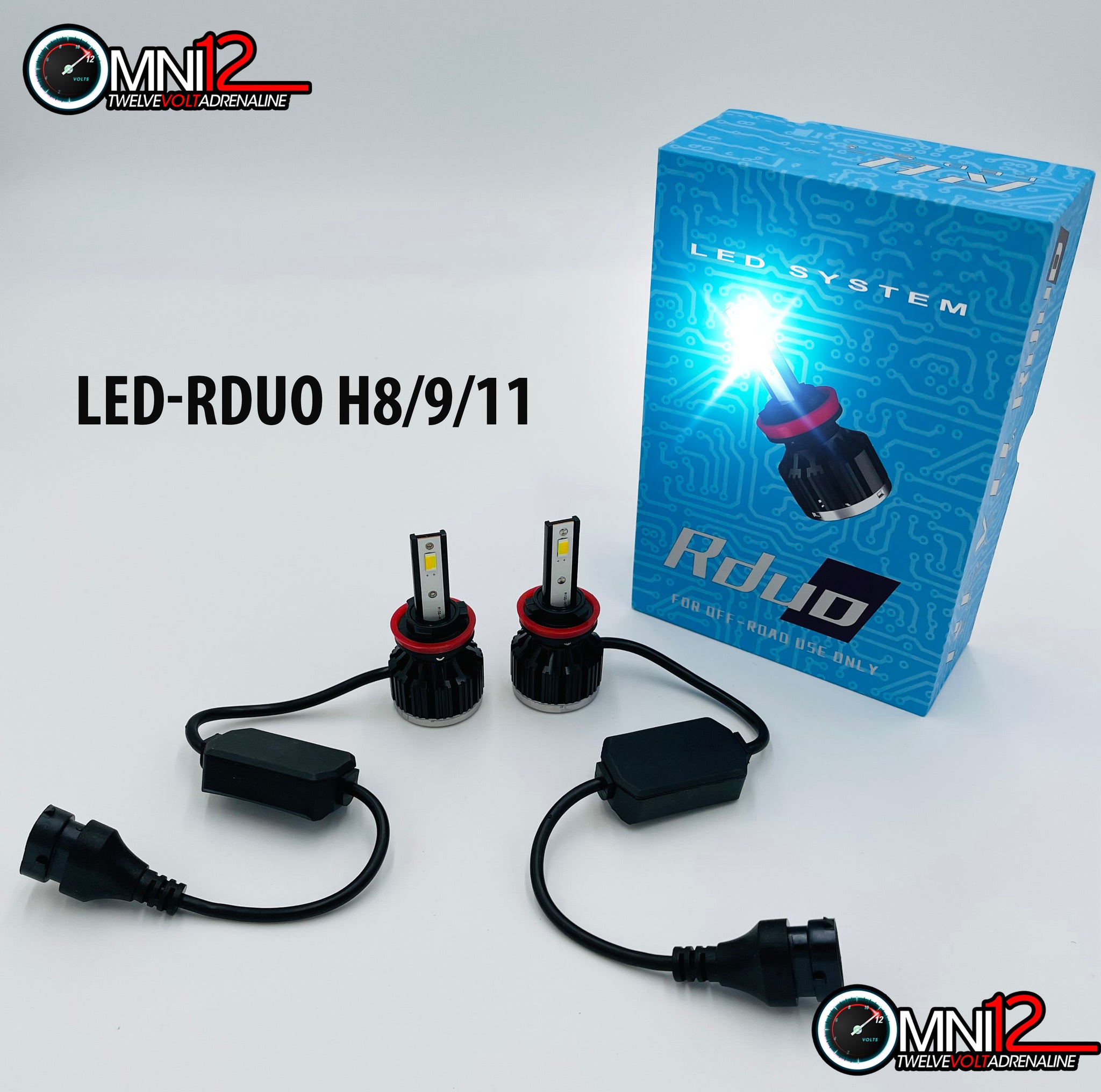 Omni12 Upgraded Rduo LED headlight kit - each bulb with Tri-color temperature options - 3k-6k-8k