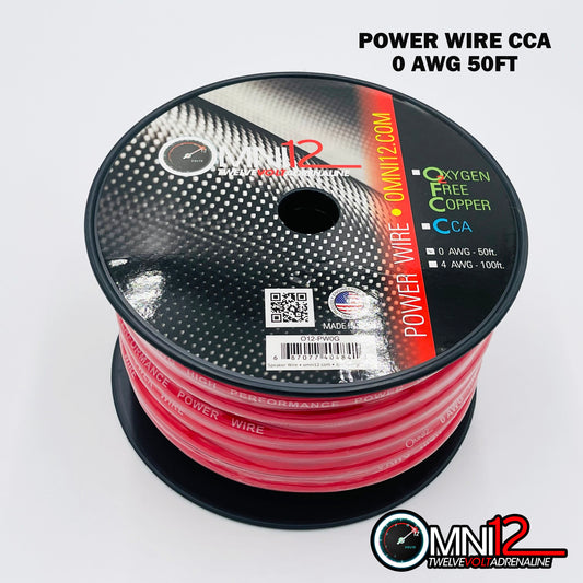 Omn12 CCA Power Wire 0G 50FT