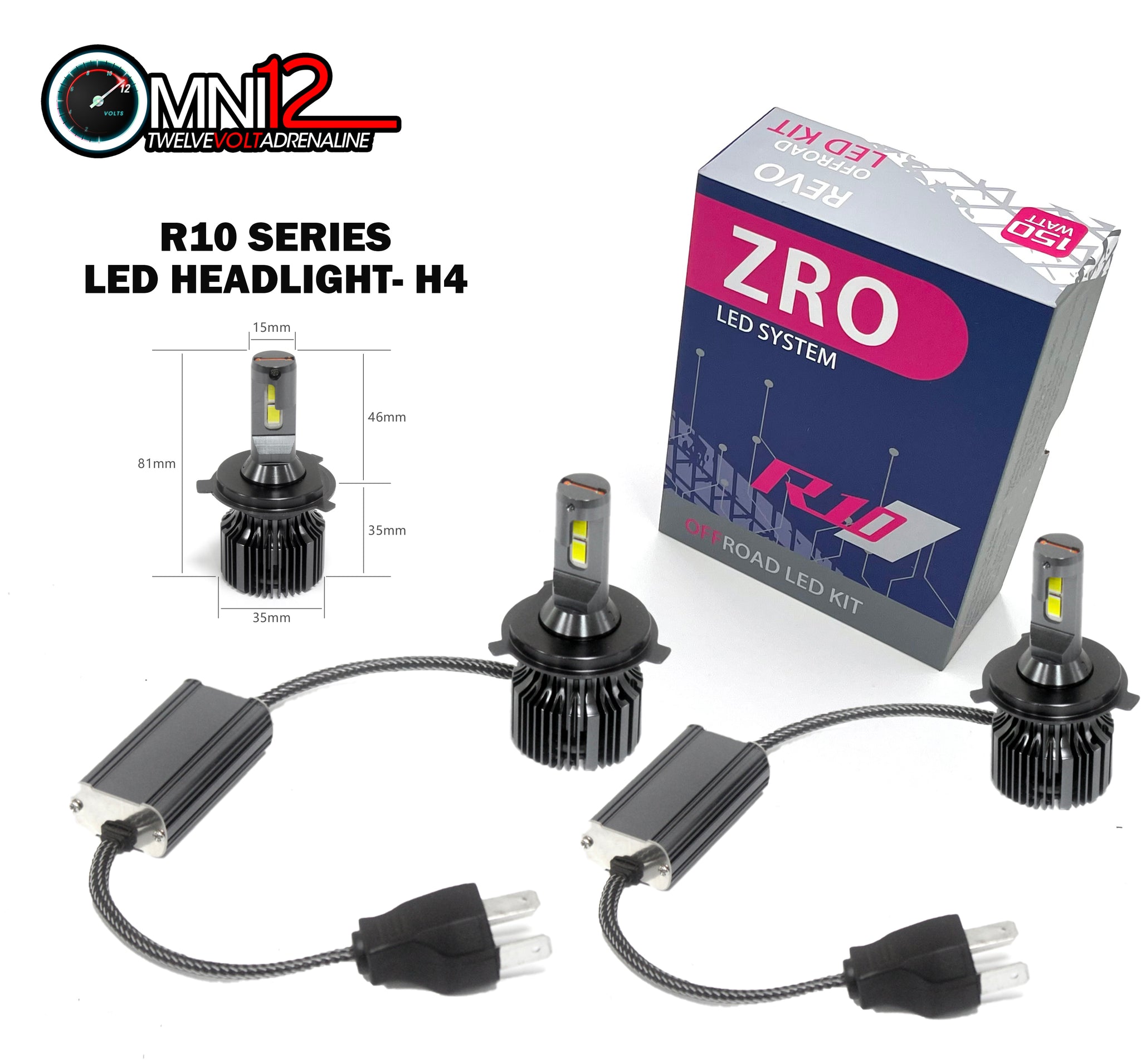 Omni12 R10 LED headlight kit-With Built-in Canbus Driver 7500lm/pc – OMNI12