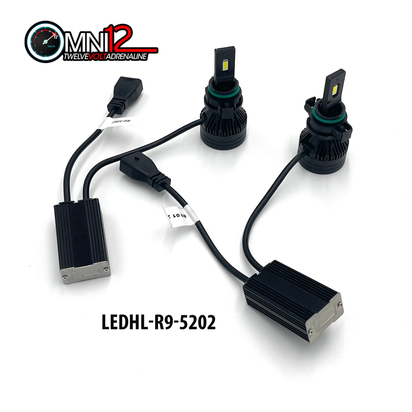 Omni12 R9 LED headlight kit – with Built-in Canbus driver and higher voltage 96w