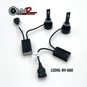 Omni12 R9 LED headlight kit – with Built-in Canbus driver and higher voltage 96w