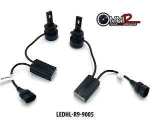 Omni12 R9 LED headlight kit – with Built-in Canbus driver and higher voltage 96w