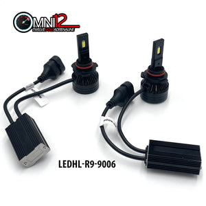 Omni12 R9 LED headlight kit – with Built-in Canbus driver and higher voltage 96w