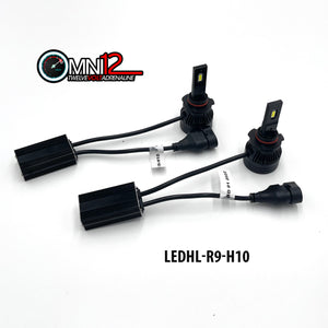 Omni12 R9 LED headlight kit – with Built-in Canbus driver and higher voltage 96w