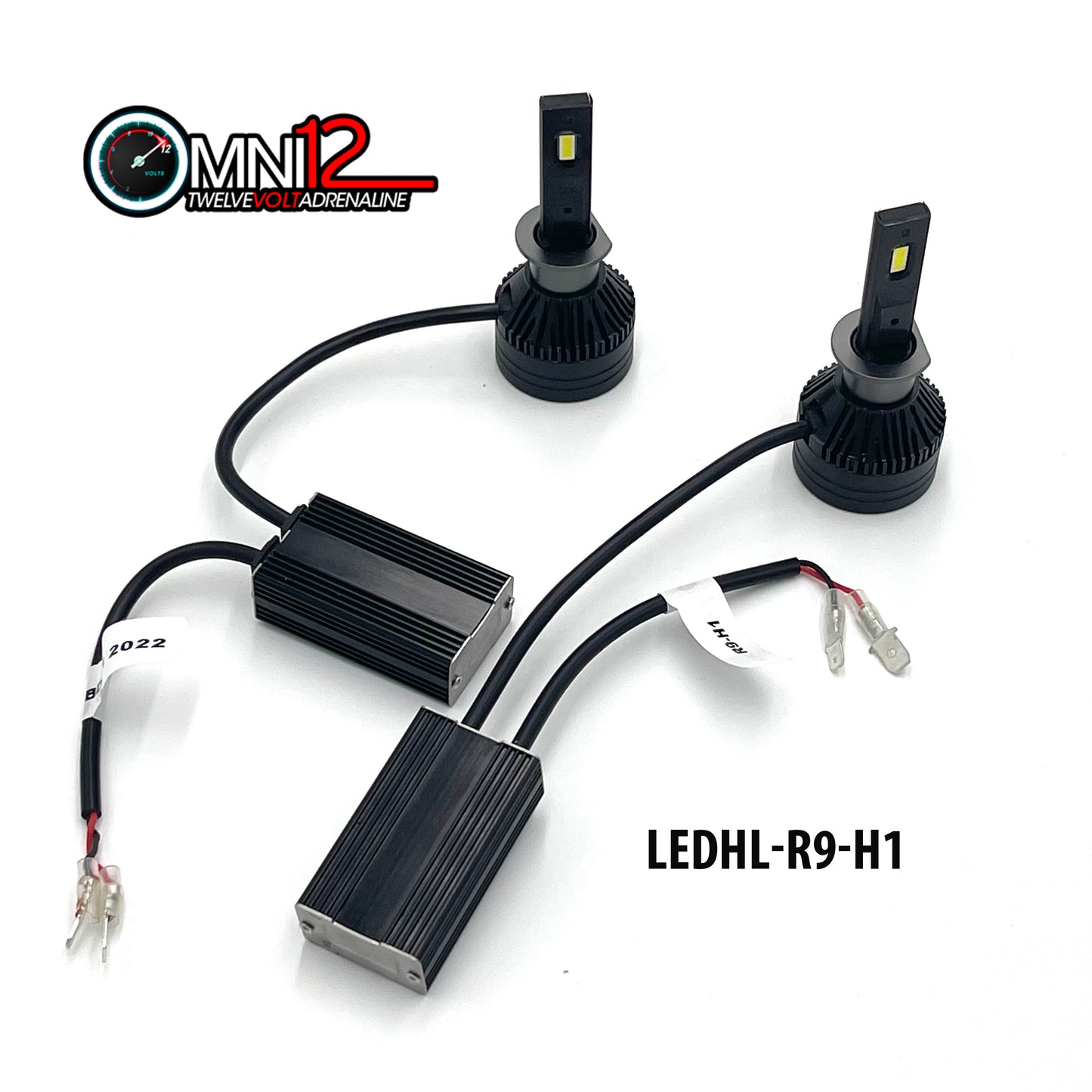 Omni12 R9 LED headlight kit – with Built-in Canbus driver and higher voltage 96w