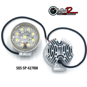 OMNI LED OFF ROAD LIGHTING 4In Round Spot Light Pair O12A-SP-427RM