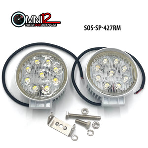 OMNI LED OFF ROAD LIGHTING 4In Round Spot Light Pair O12A-SP-427RM