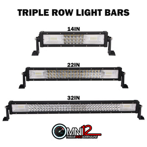 LED Light Bar Triple Row With Flood Spot Combo Beam