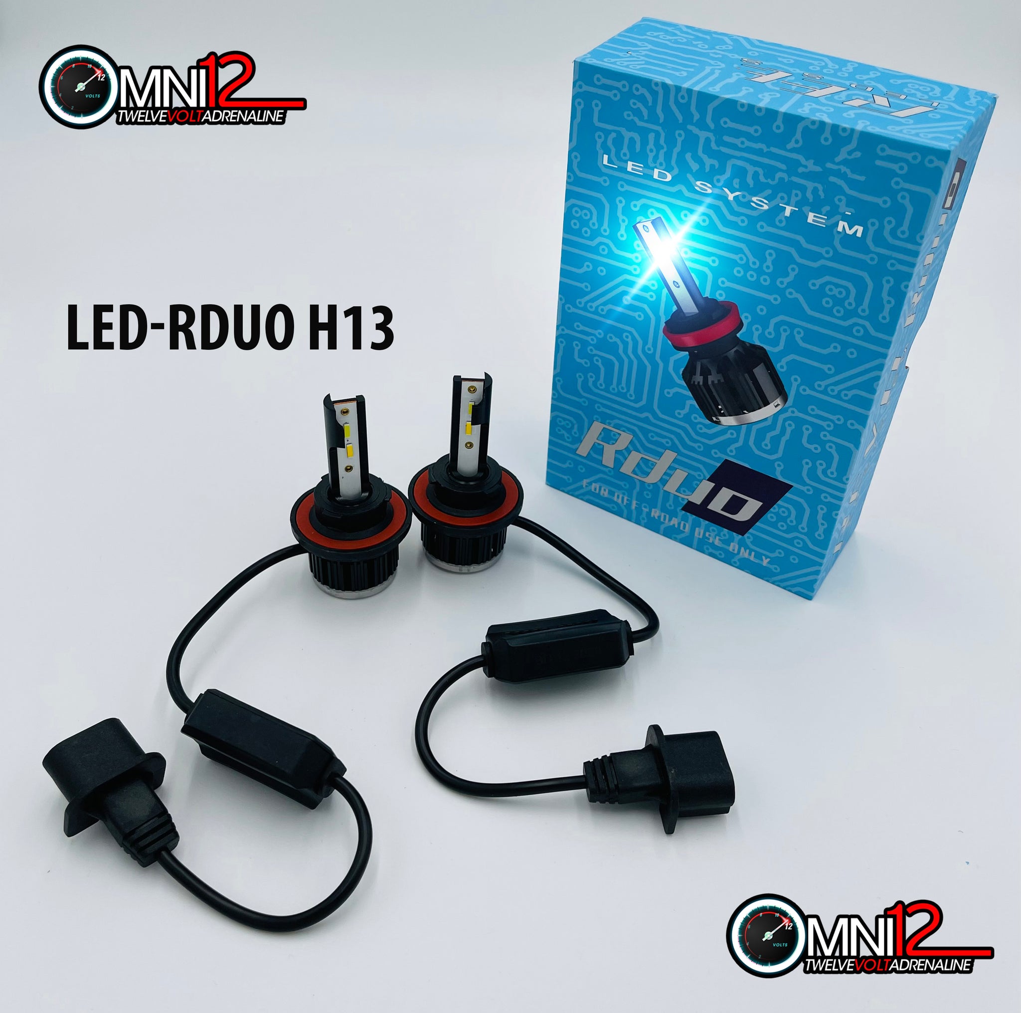 Omni12 Upgraded Rduo LED headlight kit - each bulb with Tri-color temperature options - 3k-6k-8k