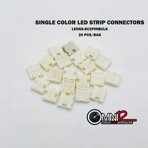 LED Strips Connectors 2 Pin Connectors for Single-color LED Strips 20 pc/Bag